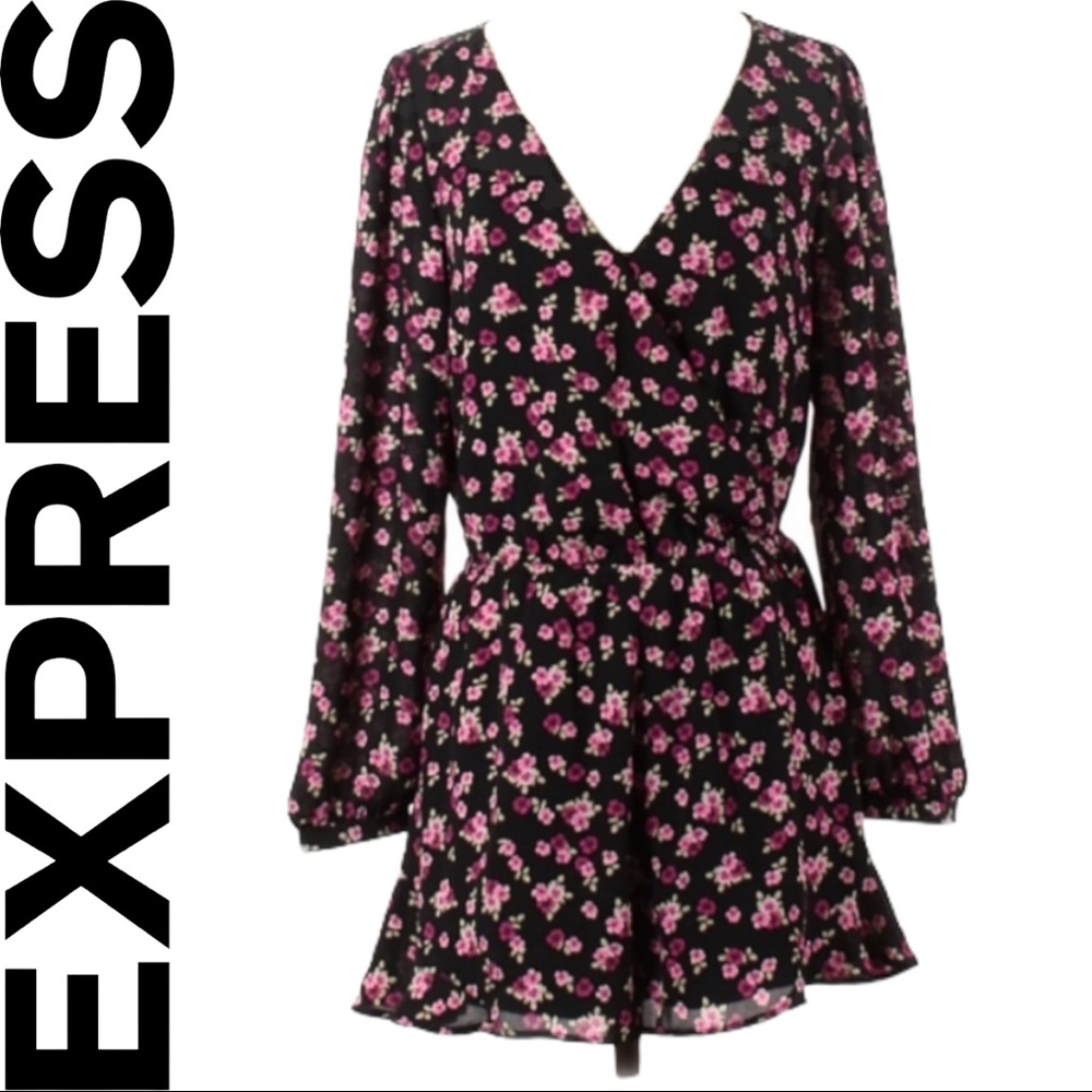 Pre-owned Express Floral Romper